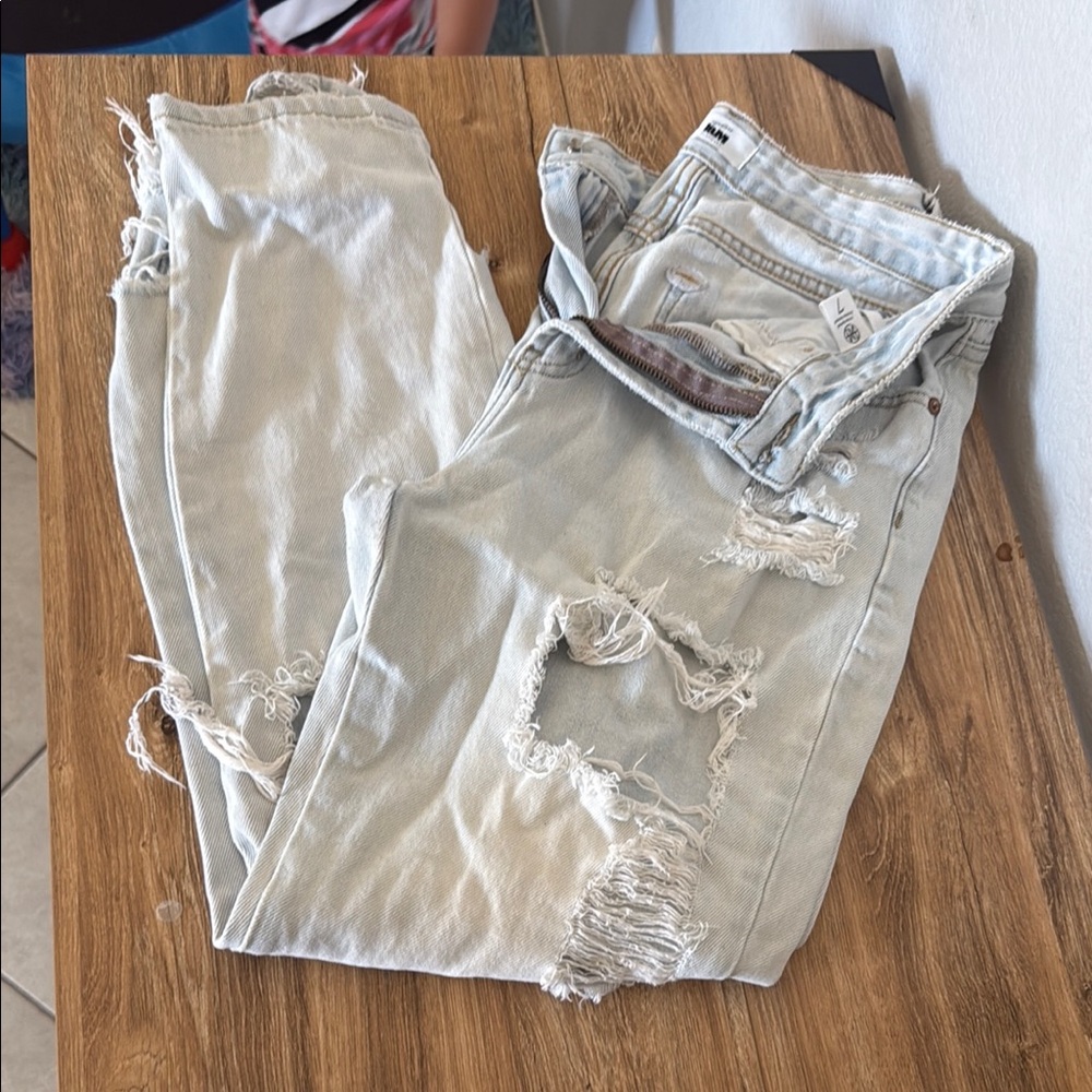 Distressed Light Wash Jeans